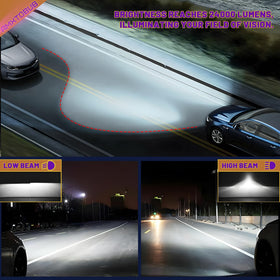 AMXTOBUB fog light beam on a dark road showing clearer visibility benefits