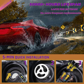 AMXTOBUB installed beam pattern on road improving nighttime visibility and contrast