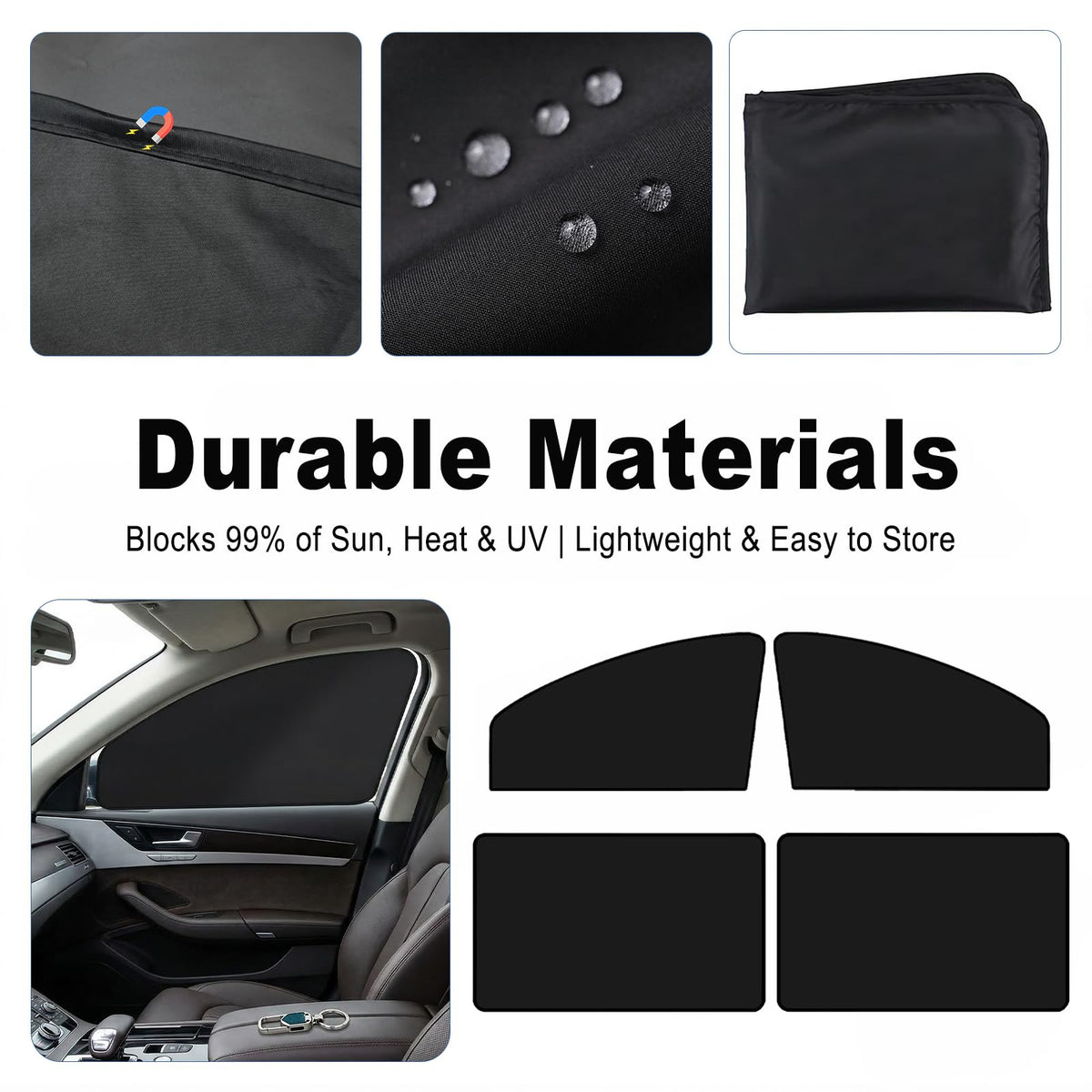 AMZAUTO folded panels stored flat saving space in trunk