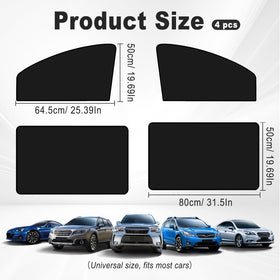 AMZAUTO rectangular rear panel blocking sunlight for cooler interior