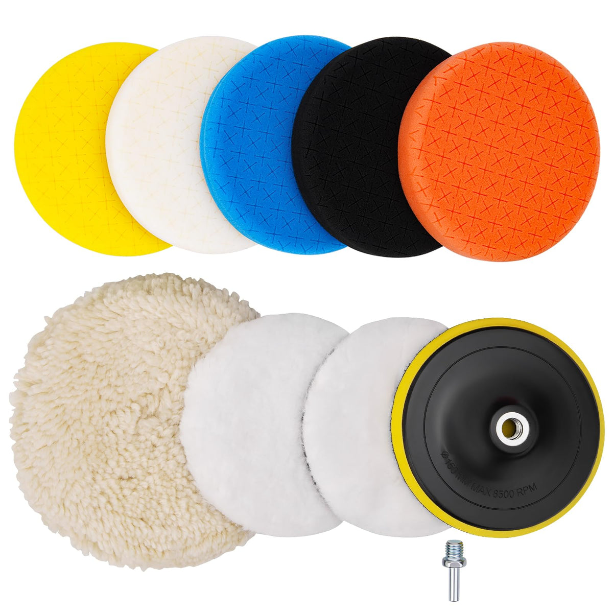 ANAHAF front view packaging showing full 10-piece polishing kit benefit quick setup
