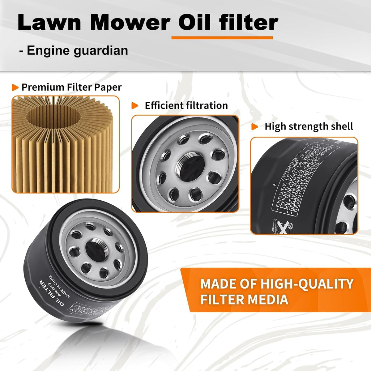ANAHAF oil filter installed on a Kawasaki engine for reliable protection