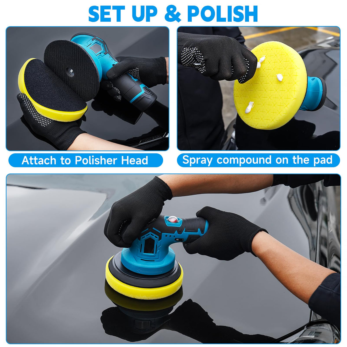 ANAHAF wool pad detail highlighting dense fibers for effective oxidation removal
