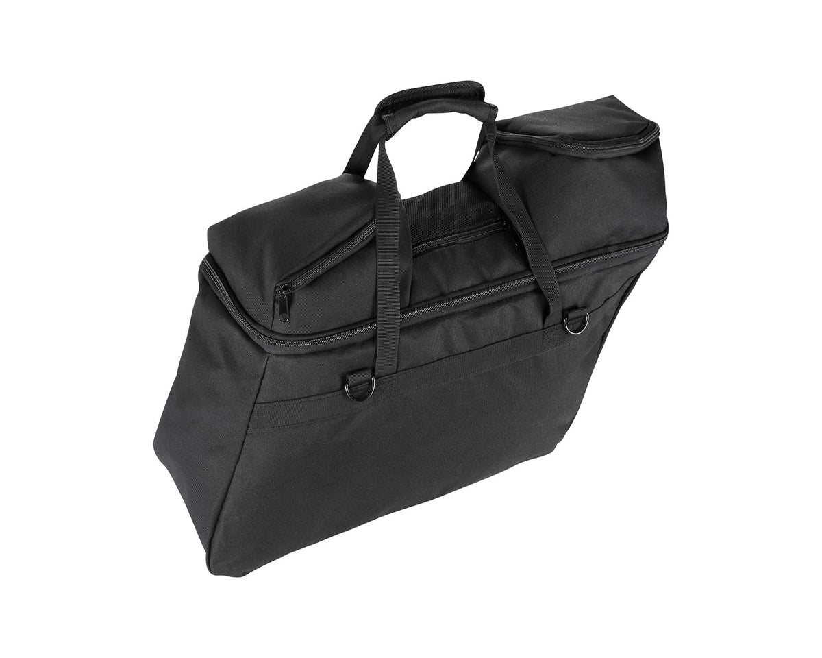 ANASES liners installed inside Harley hard saddlebag demonstrating perfect fit
