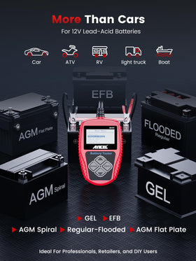 ANCEL BA101 performing a cranking test to evaluate starter performance