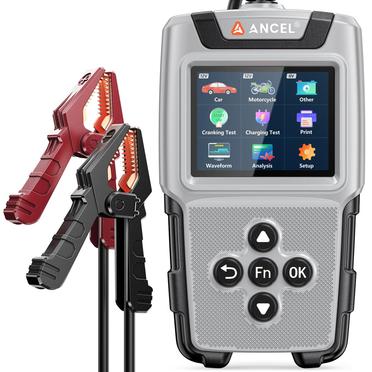 ANCEL BA101 Plus front display showing test results for quick diagnosis