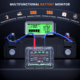 ANCEL BM200 PRO main unit with clamps, secure connection and built‑in safety fuse