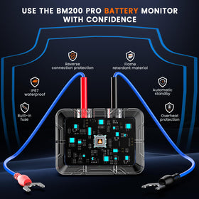 ANCEL BM200 PRO temperature sensor closeup, brand protecting against thermal issues
