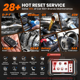 ANCEL DS500 Elite connector ports and OBD-II cable for quick vehicle hookup