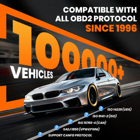 Chart printed with ANCEL DS500 Elite vehicle compatibility and coverage