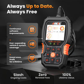 ANCEL HD601 used by fleet manager near trucks, benefits efficient fleet maintenance