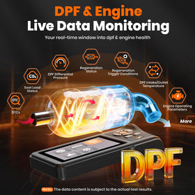 ANCEL in-use during DPF regeneration on a diesel truck to perform forced regen