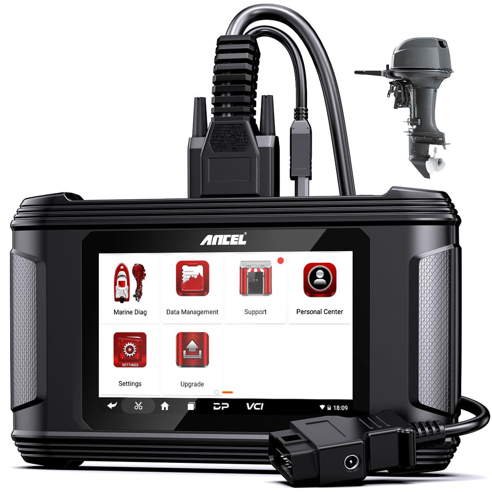ANCEL MR500 front view showing rugged housing and screen for durable diagnostics
