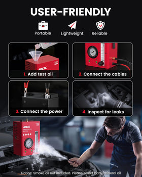 ANCEL S3000 PRO smoke hose and cone adapters for versatile connections benefit