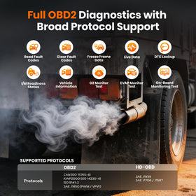 ANCEL X7HD PRO next to ruler showing compact size for field use