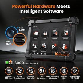 ANCEL X7HD PRO used by technician on truck engine improving repair speed
