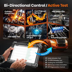 ANCEL X7HD PRO side ports and connectors enabling quick vehicle hookups