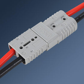 ANCHImsr connector installed on 2/0 AWG cable demonstrating proper crimp and robust cable attachment