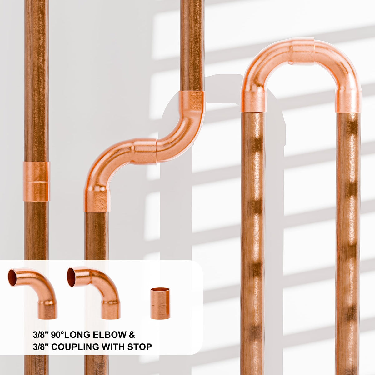 ANCIMOON installed refrigeration line in a utility closet showing professional result