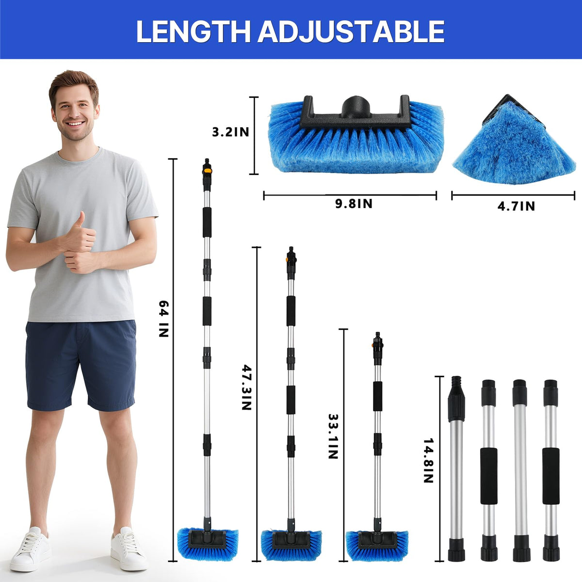 ANCLO hose attachment flow-through connection providing continuous water for efficient washing