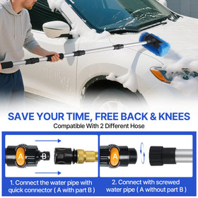 ANCLO wheel brush and sponge detail scrubbing rim crevices for deeper cleaning