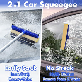 ANCLO windshield squeegee in use clearing water streaks for clearer glass