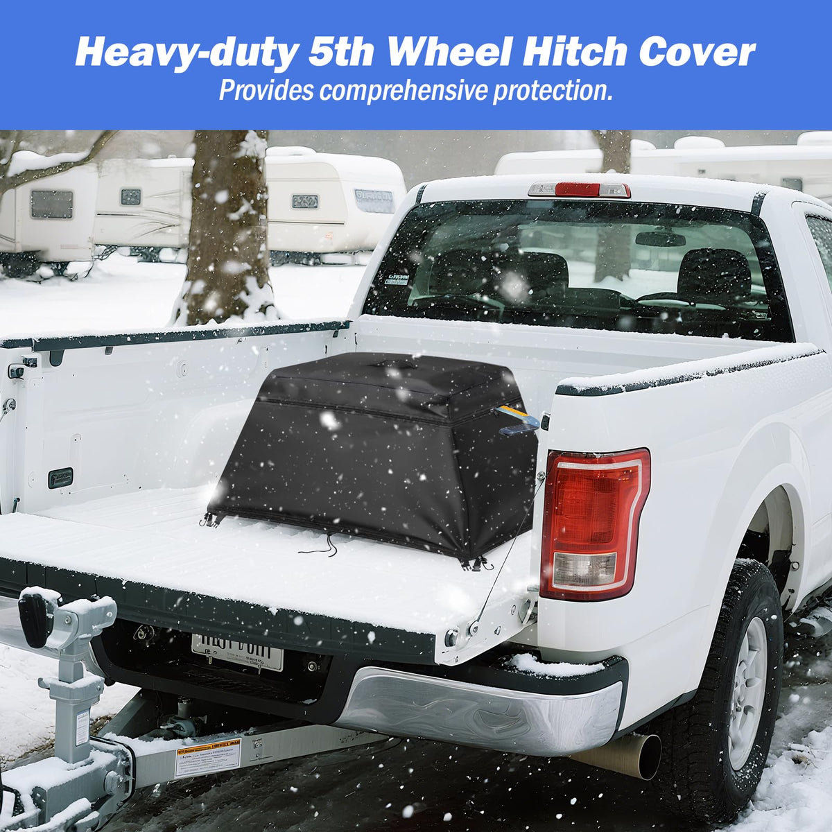 Andacar folded hitch cover in storage bag showing tidy transportability
