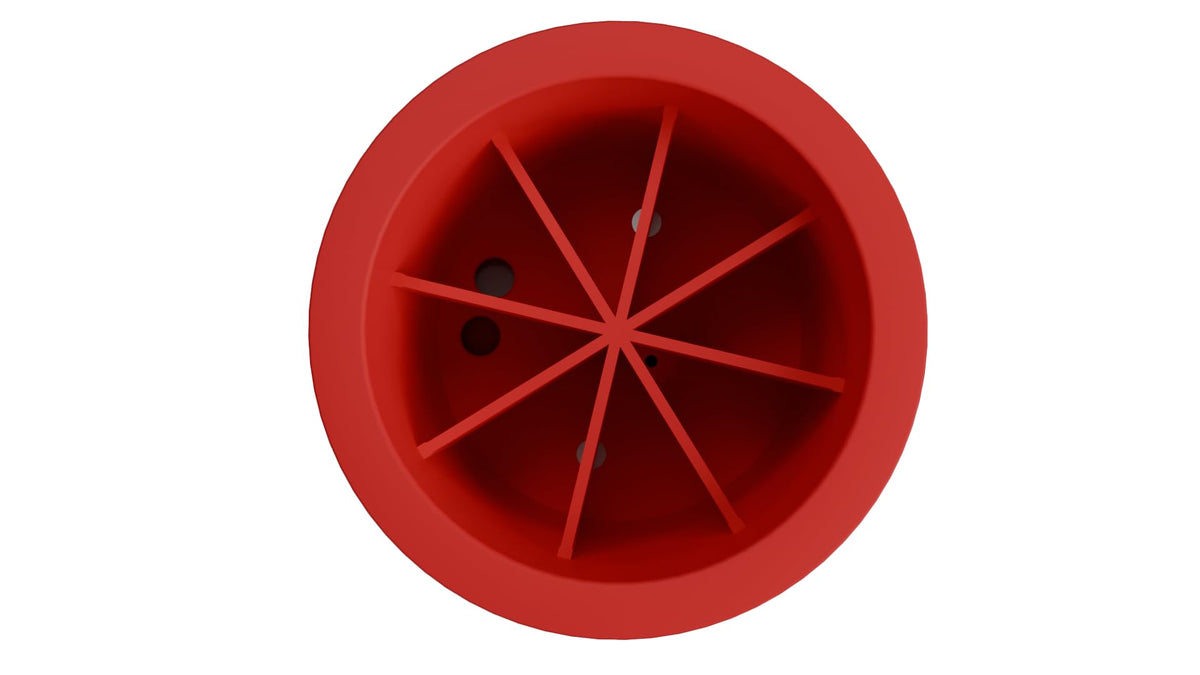 Andersen Hitches close-up of built-in magnet locking to jack pad for stability