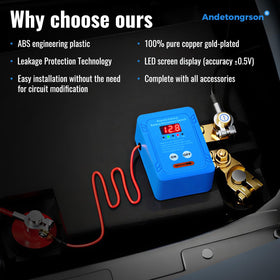Andetongrson remote controls in hand providing quick anti-theft power cut benefit