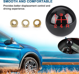 Brass adapters laid out for ANDO RACING knob, demonstrating included M8 and M10 thread compatibility benefit
