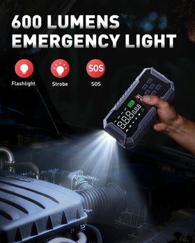 ANFLAG 600-lumen LED emergency light illuminating a nighttime scene