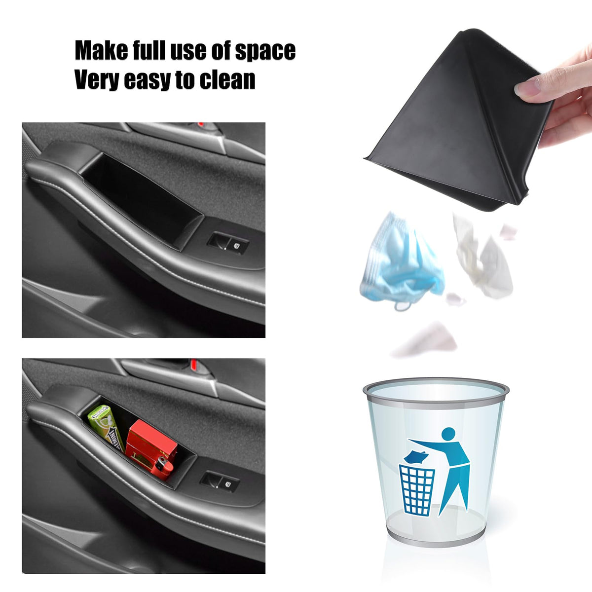 ANFOKAS anti-skid rubber pad detail preventing rattling and securing items benefit