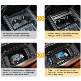 ANFOKAS lower cup holder detail showing secure drink placement and spill reduction