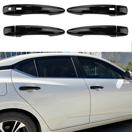 ANFOKAS front view of four black handle covers showing fit and finish benefit