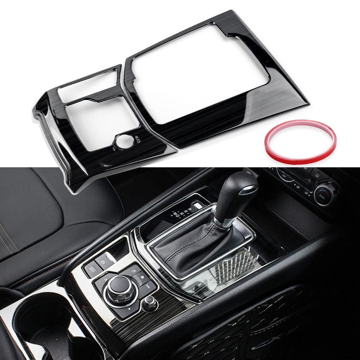 ANFOKAS black gear panel cover front view showing sleek fit and upgrade benefit