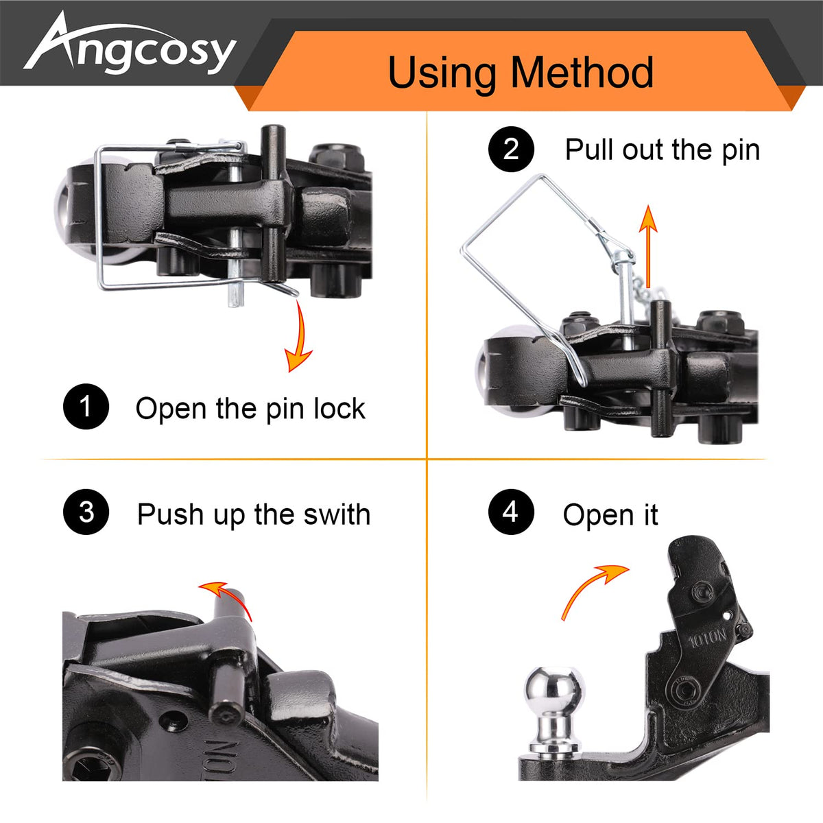 ANGCOSY in-use mounted on truck demonstrating heavy-duty towing readiness