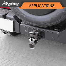 ANGCOSY hitch assembly installed on truck showing reliable towing setup in use