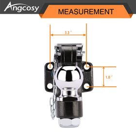 ANGCOSY pintle hook latch pin locked in place preventing accidental uncoupling and loss