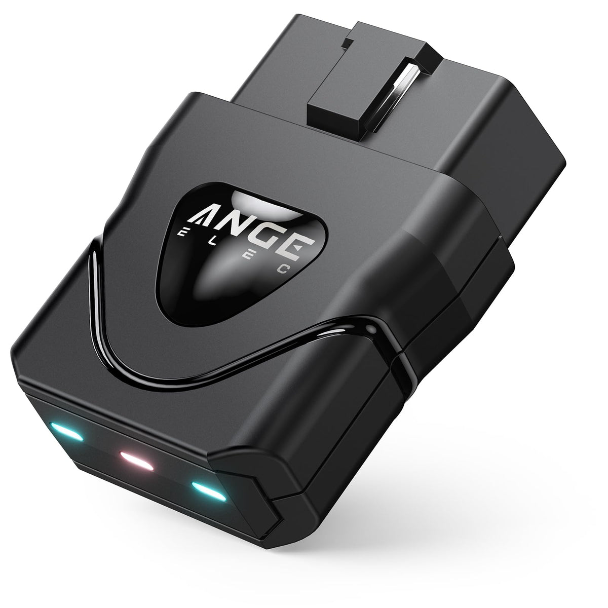 ANGE ELEC AG001 front view showing compact module and OBDII plug for quick installation