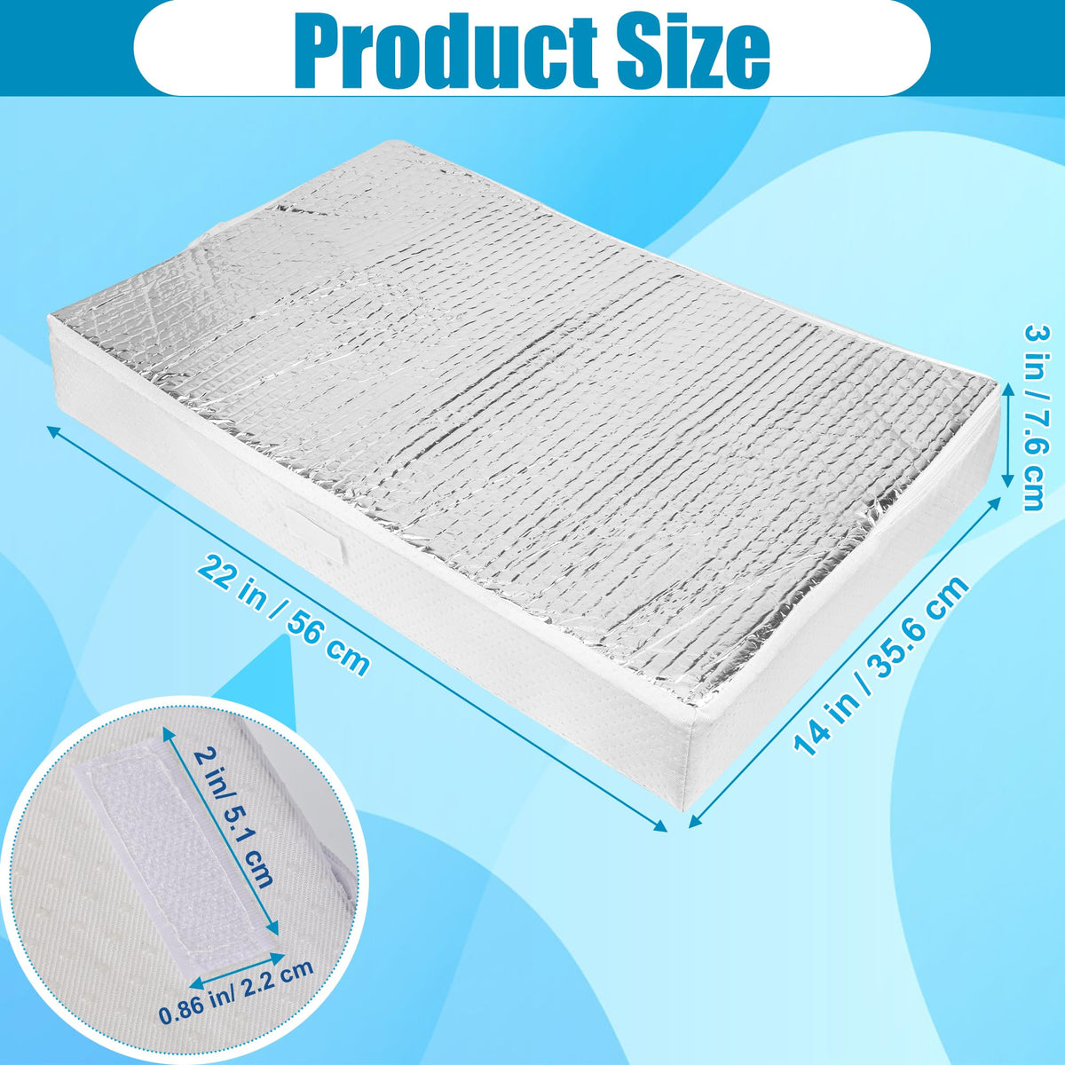 Anglekai close-up of three-inch cotton core showing insulation benefit