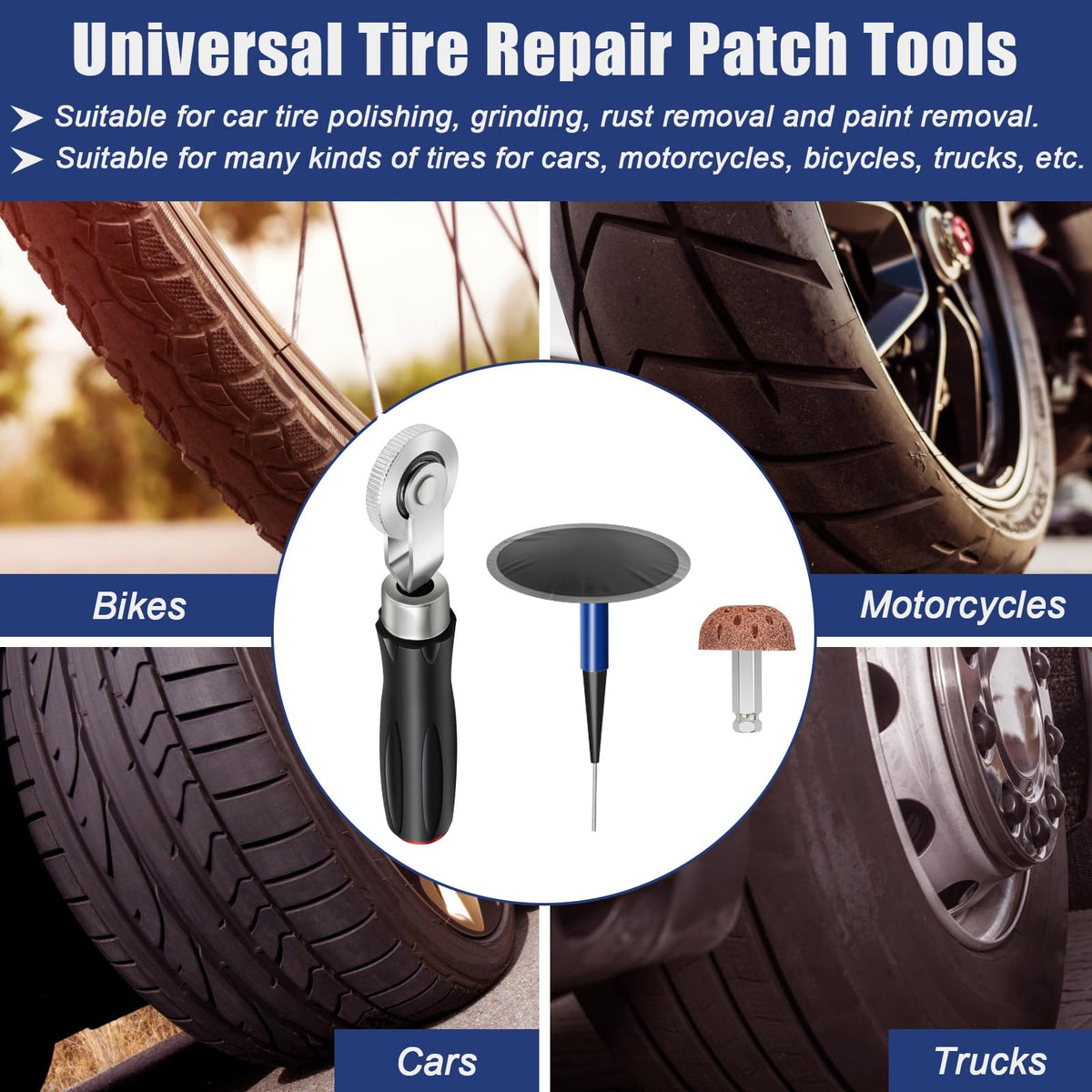 Anglekai roadside repair lifestyle scene showing portable kit enabling timely tire fixes
