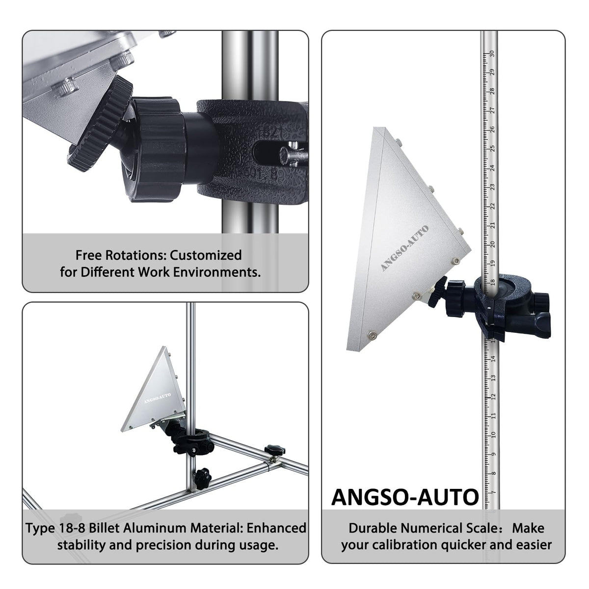 ANGSO-AUTO assembled kit showing full reflector and stand for easy transport