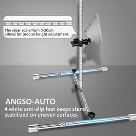 ANGSO-AUTO height scale close-up with 0–30 cm markings for fast adjustments