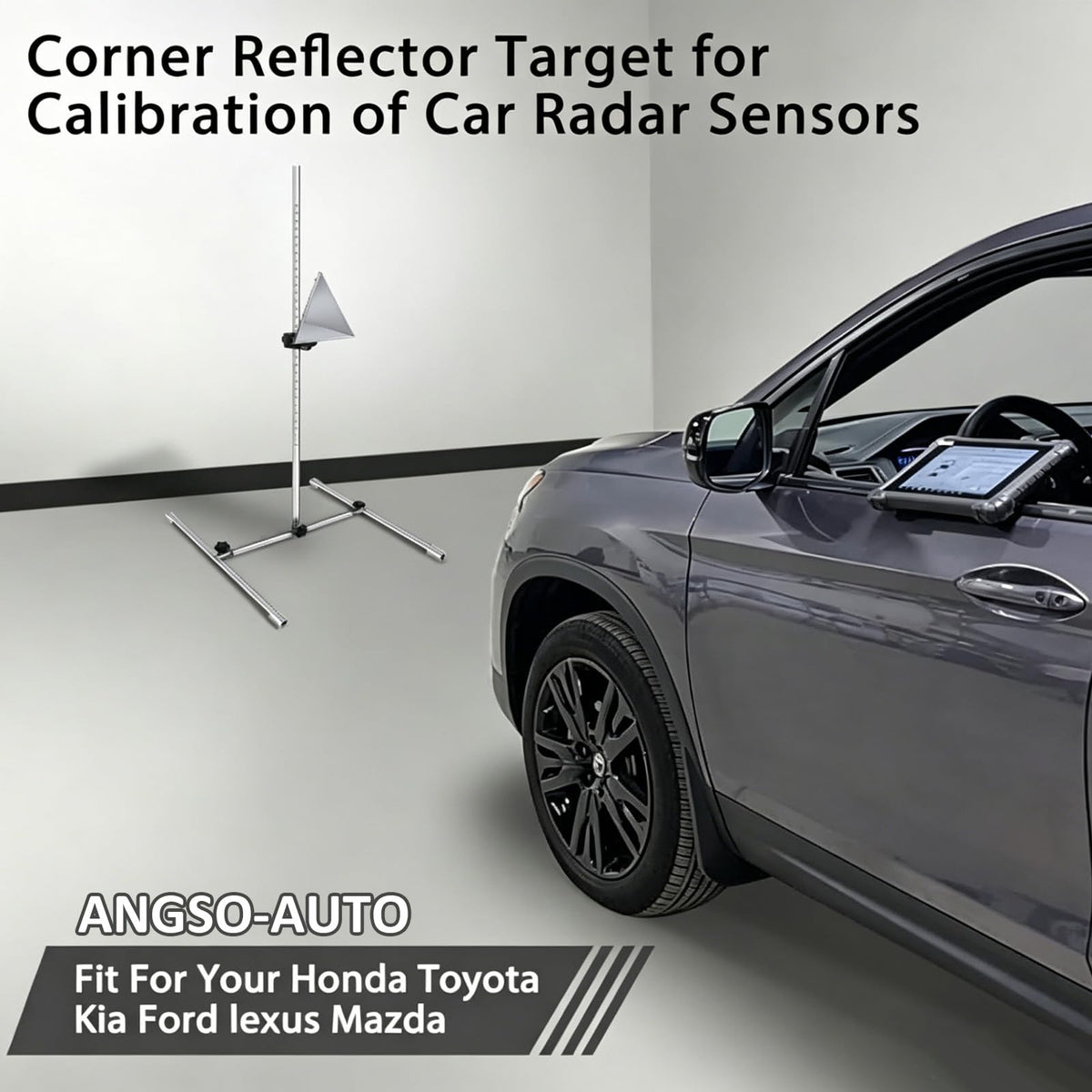 ANGSO-AUTO close-up of trihedral reflector geometry for reliable radar returns