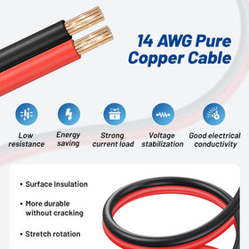 Anina cord beside ruler showing 10ft length for extended reach and convenience