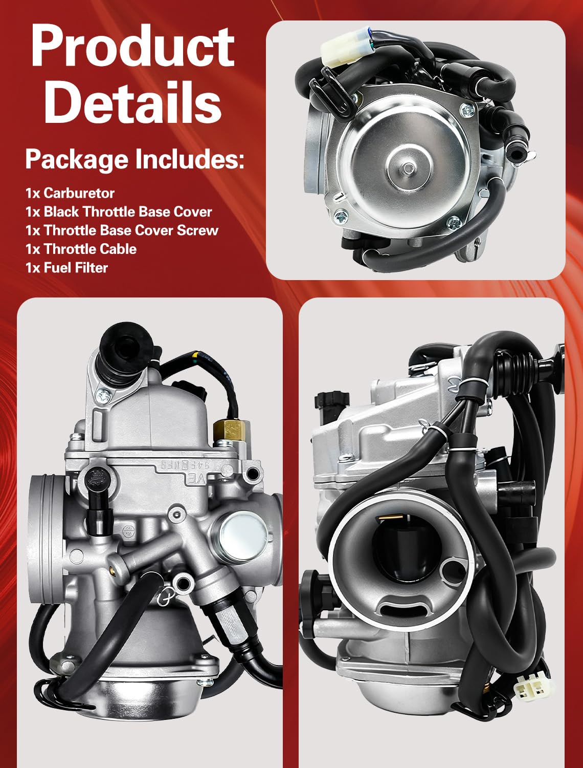 Aniro Moto gasket and mounting hardware laid out for leak-free installation
