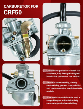 Aniro Moto carburetor mounting pattern view showing OEM compatibility benefit