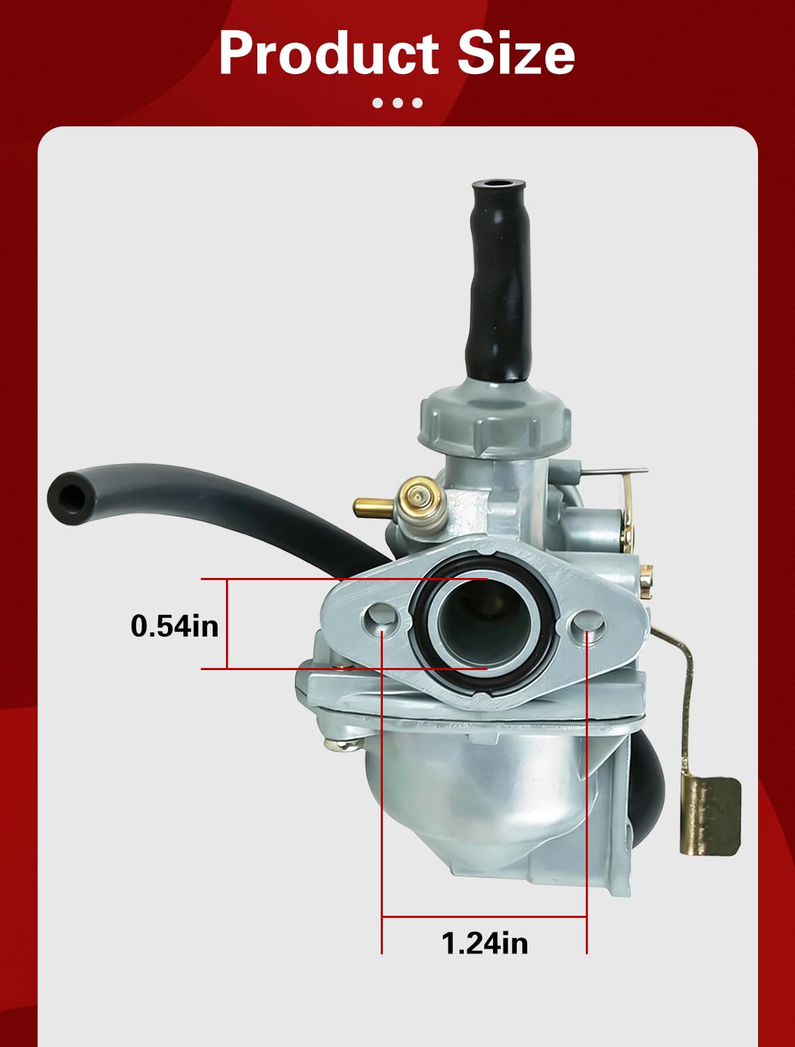 Aniro Moto boxed carburetor with included gaskets and hardware for quick swap