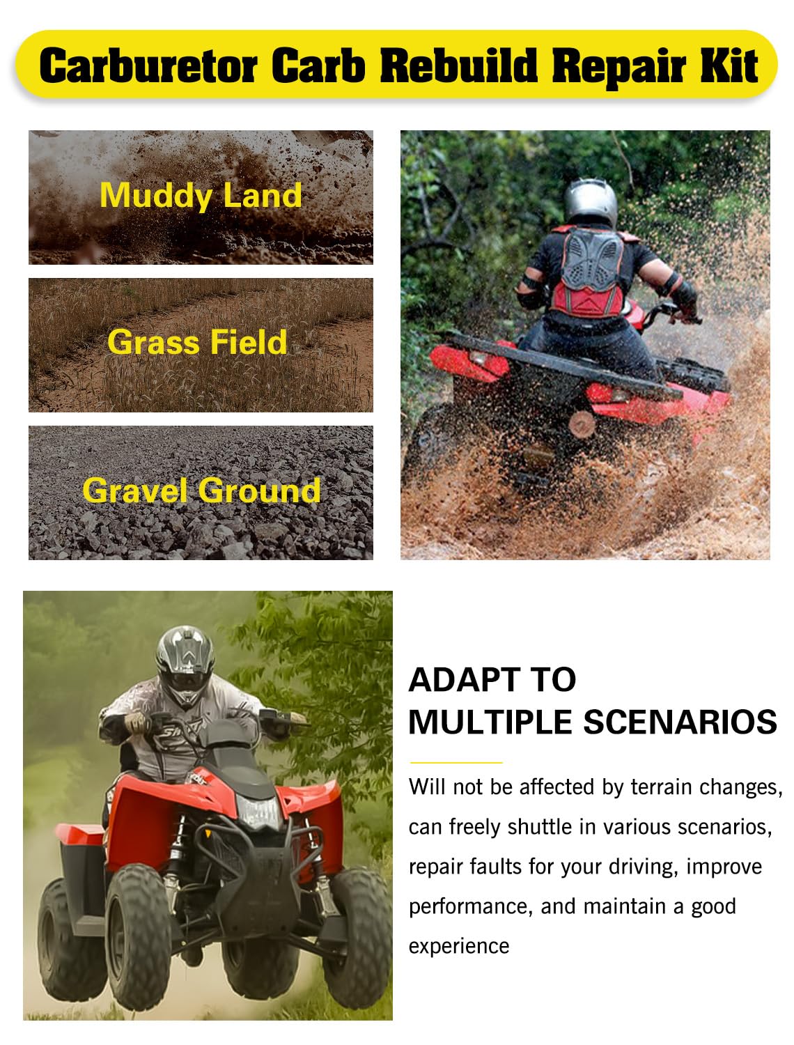 Aniro Moto parts installed on a Polaris carburetor showing restored functionality