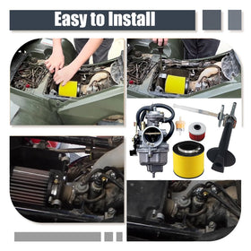 Aniro Moto spark plug and oil filter arrangement illustrating ignition reliability